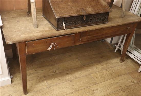 A French oak farmhouse table L.182cm